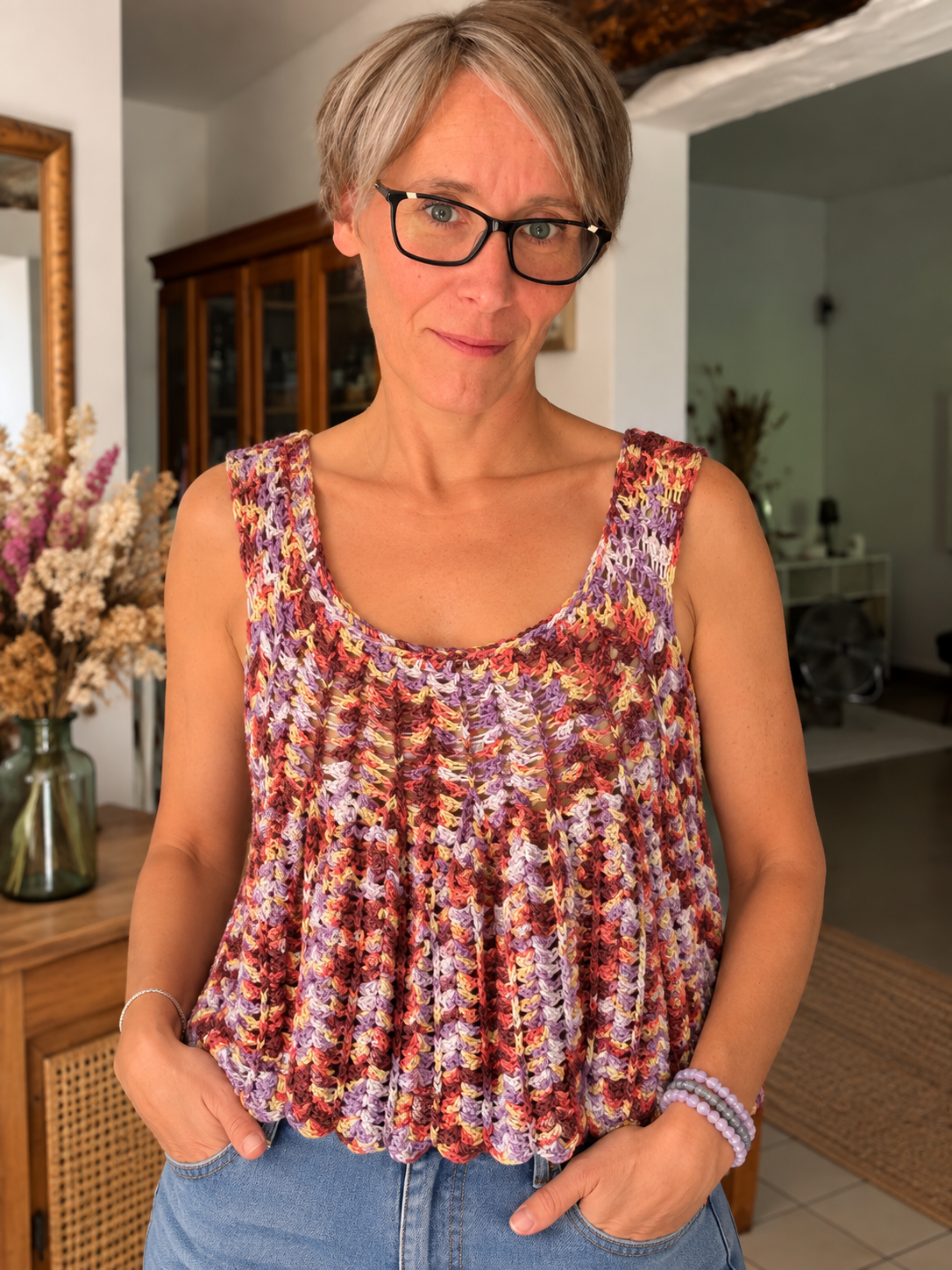 🌅 Débardeur Soléa - Fait main au crochet