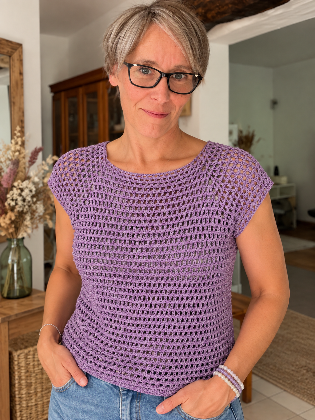 ✨ Top Améthyste - Fait main au crochet