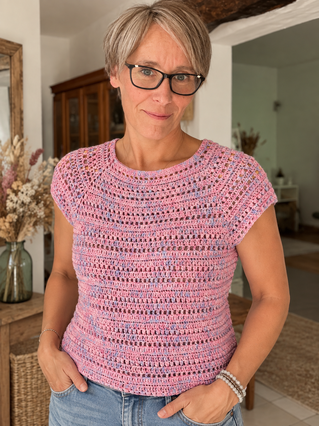 🩷 Top Guimauve - Fait main au crochet