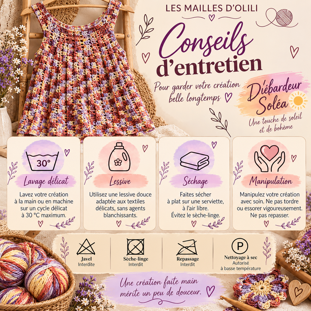 🌅 Débardeur Soléa - Fait main au crochet