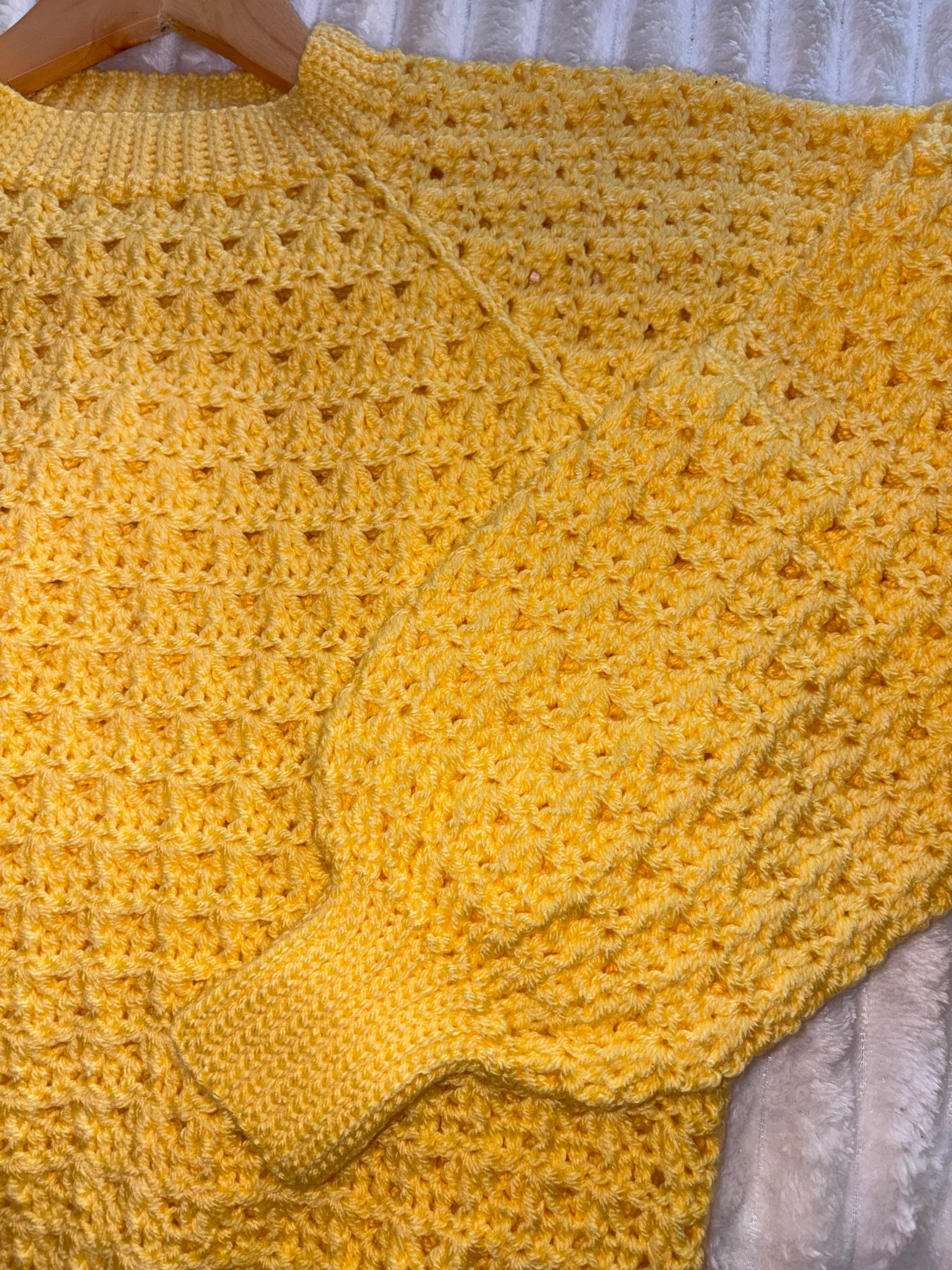 ☀️ Pull Mimosa - Fait main au crochet