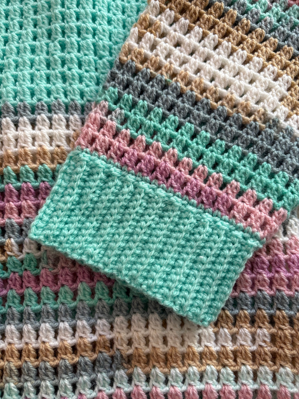 🩵 Pull Aquarelle - Fait main au crochet