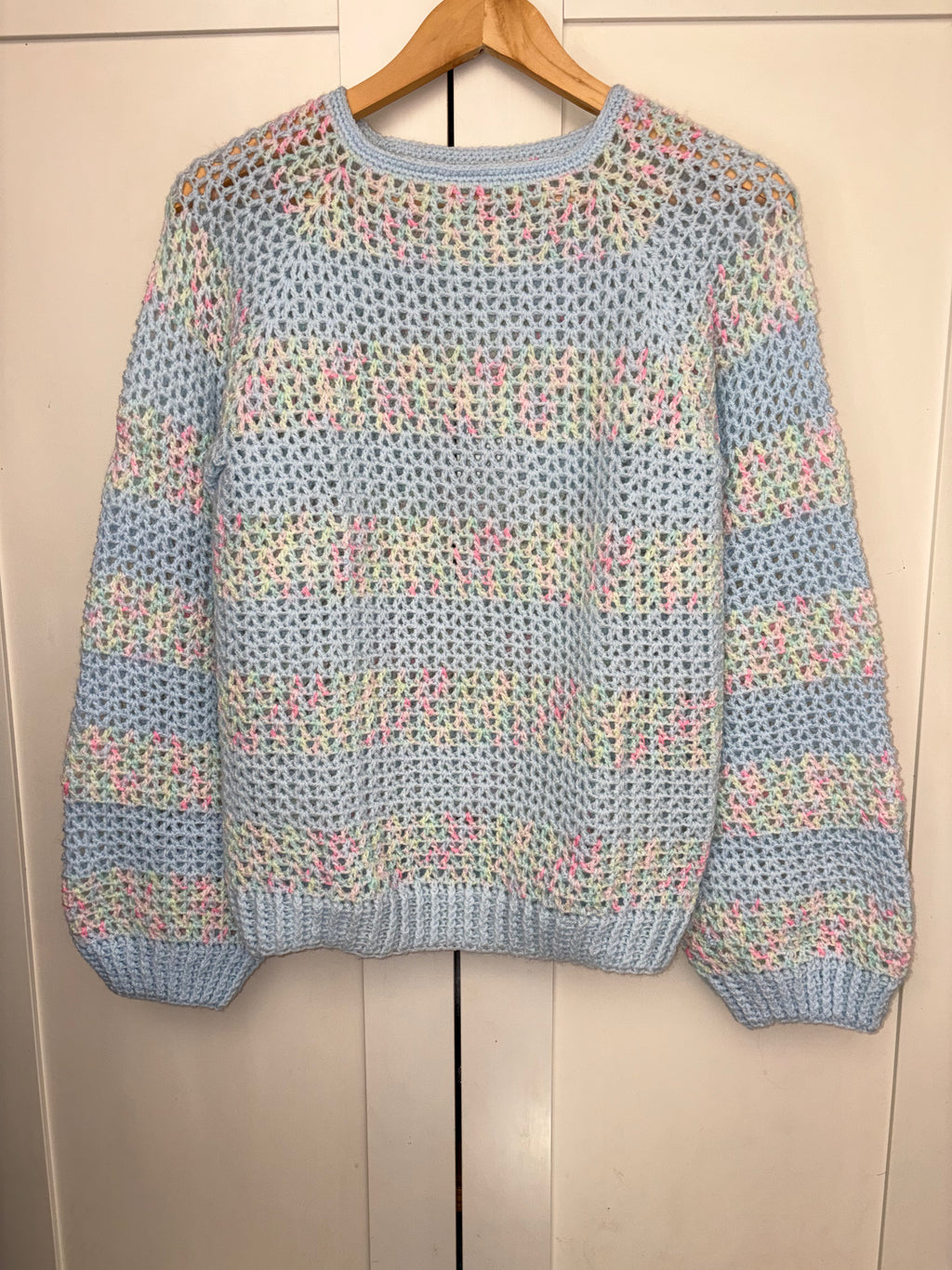 ☁️ Pull Céleste - Fait main au crochet