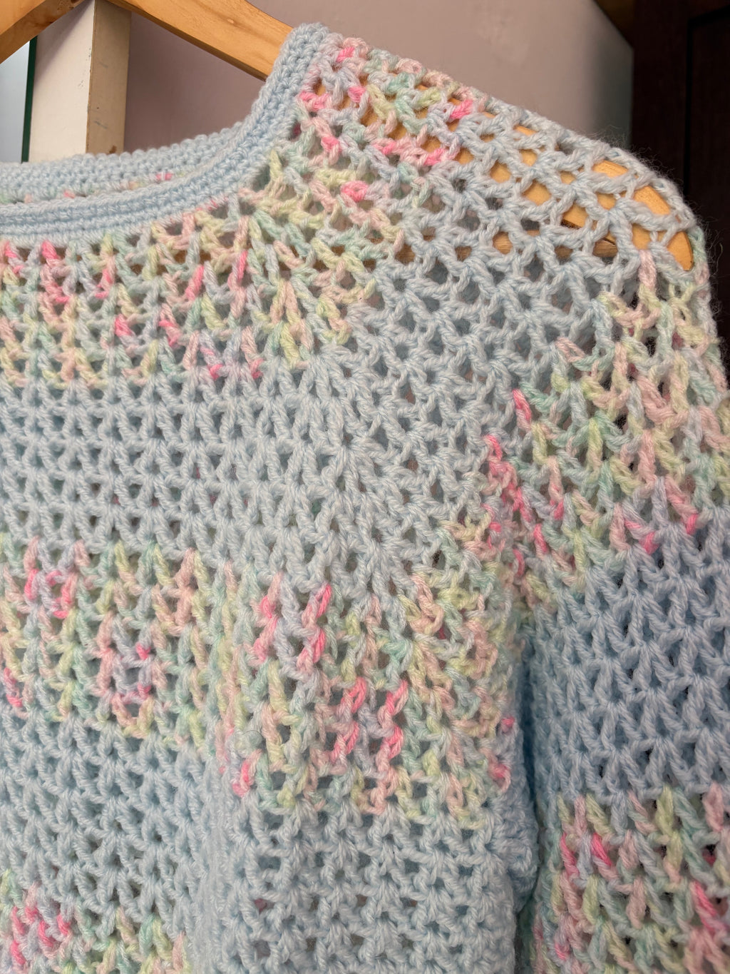 ☁️ Pull Céleste - Fait main au crochet
