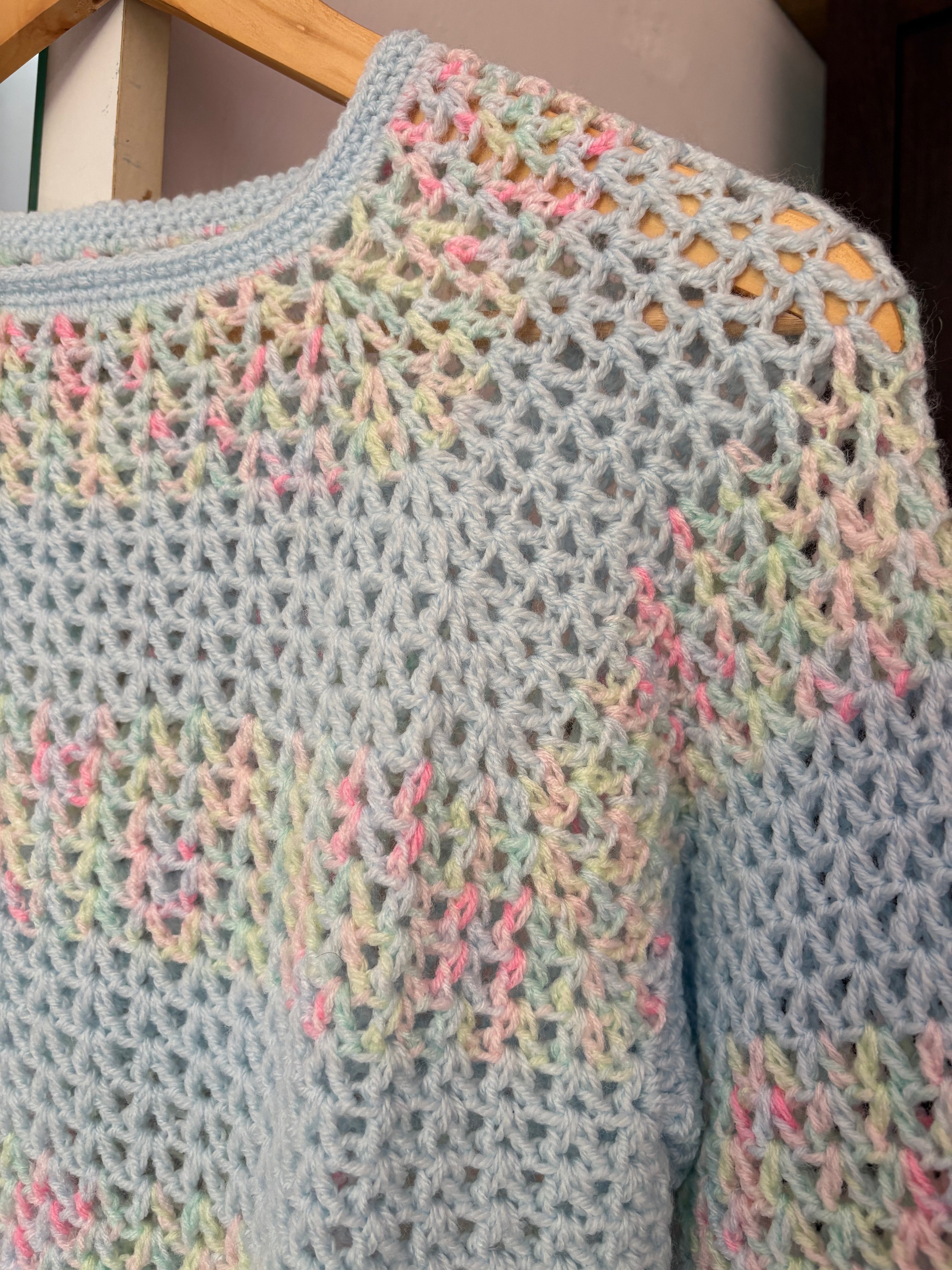☁️ Pull Céleste - Fait main au crochet