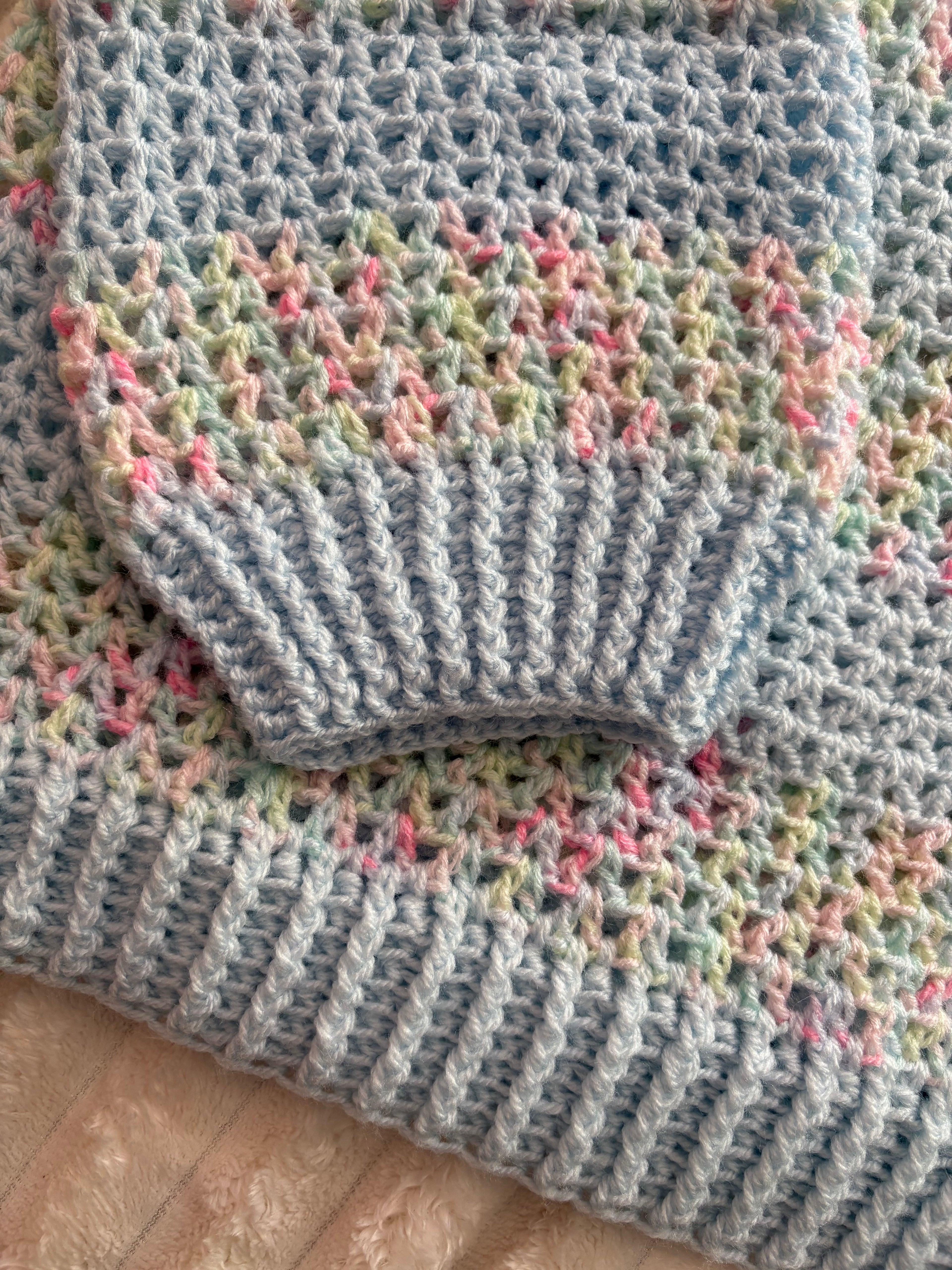 ☁️ Pull Céleste - Fait main au crochet