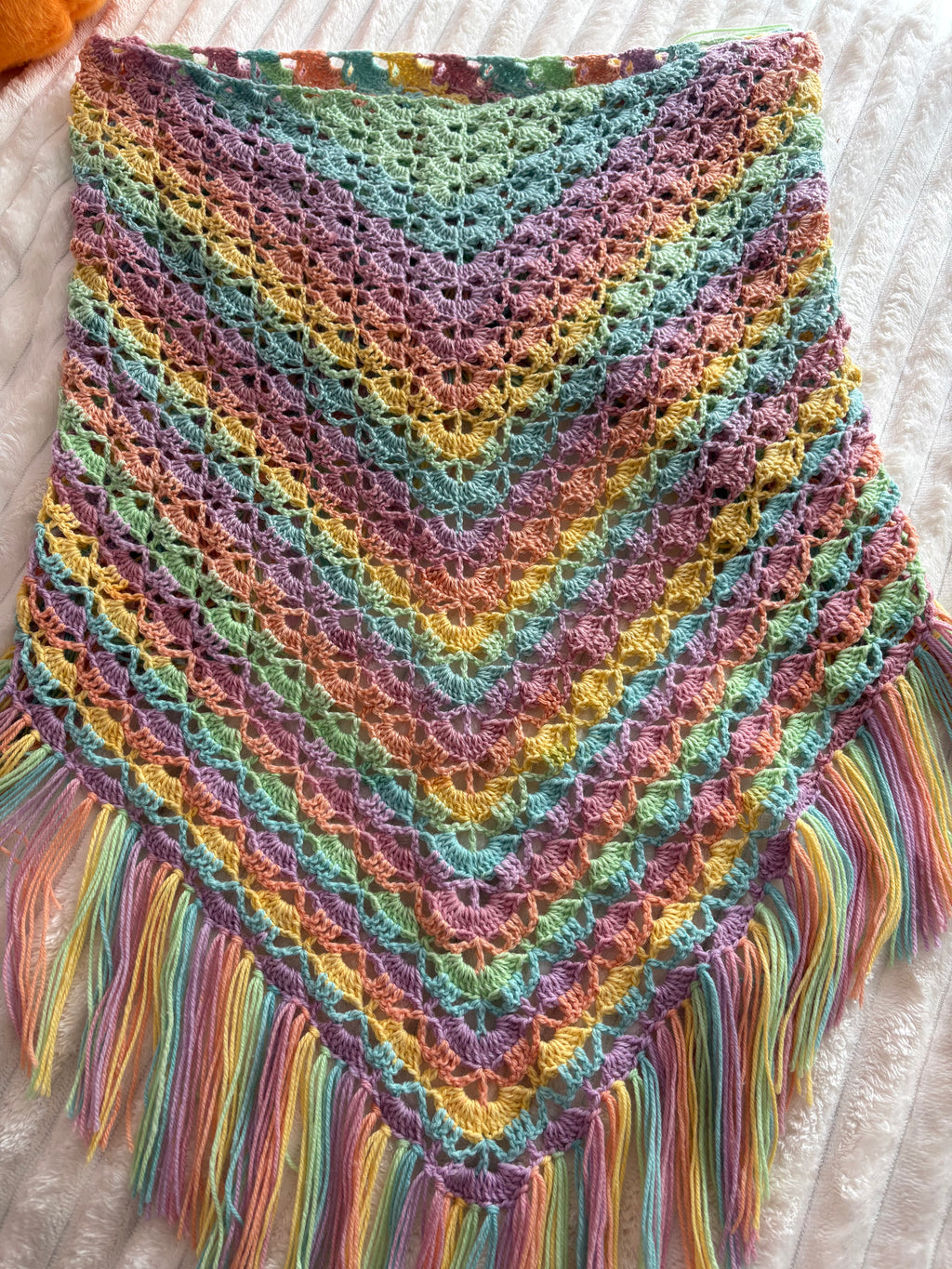 🌈 Châle Rainbow - Fait main au crochet
