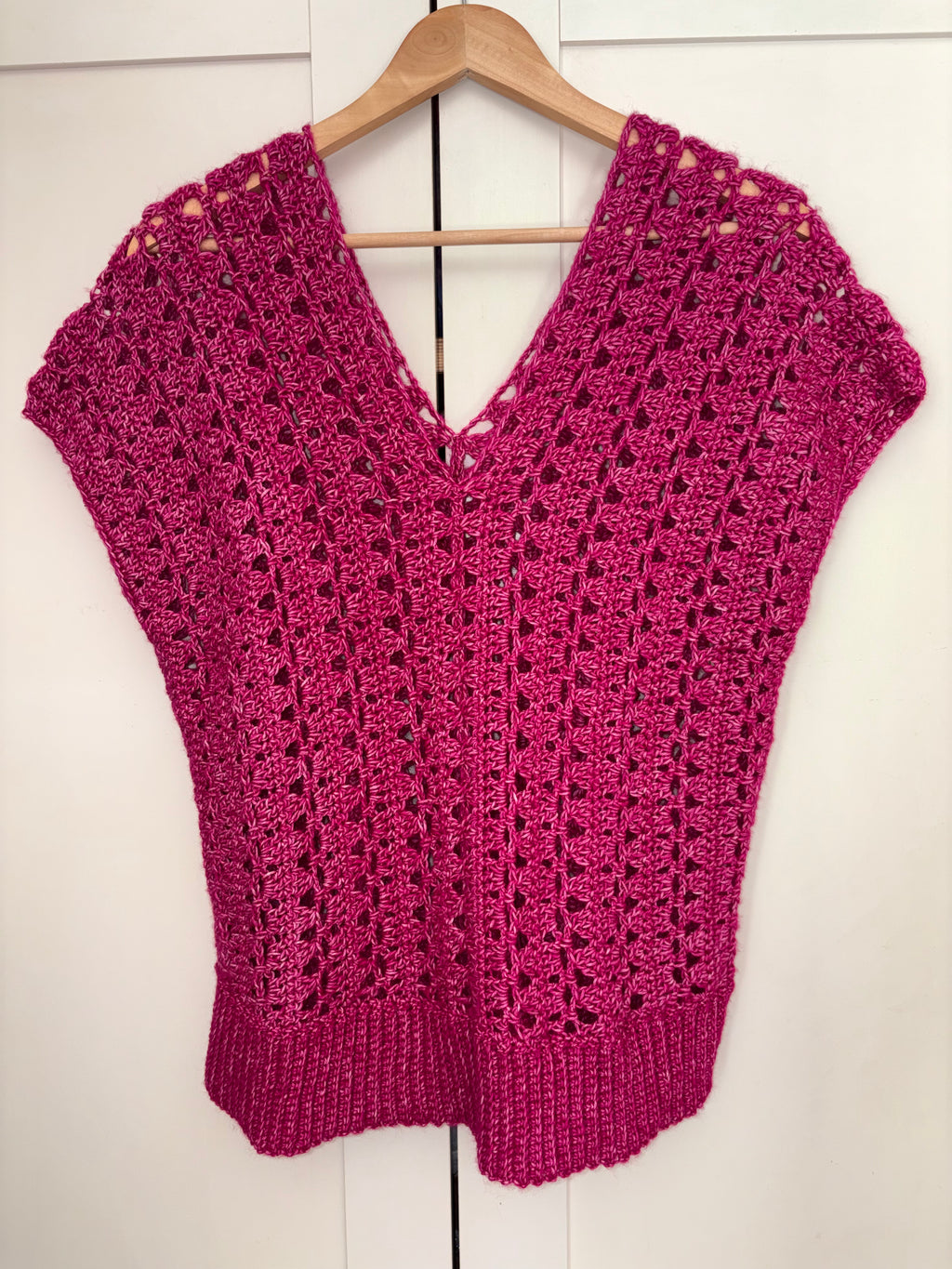 💖 Top Framboise - Fait main au crochet