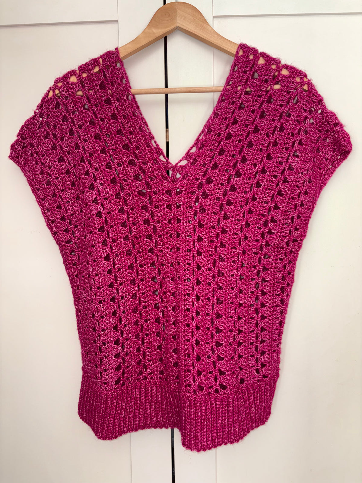 💖 Top Framboise - Fait main au crochet