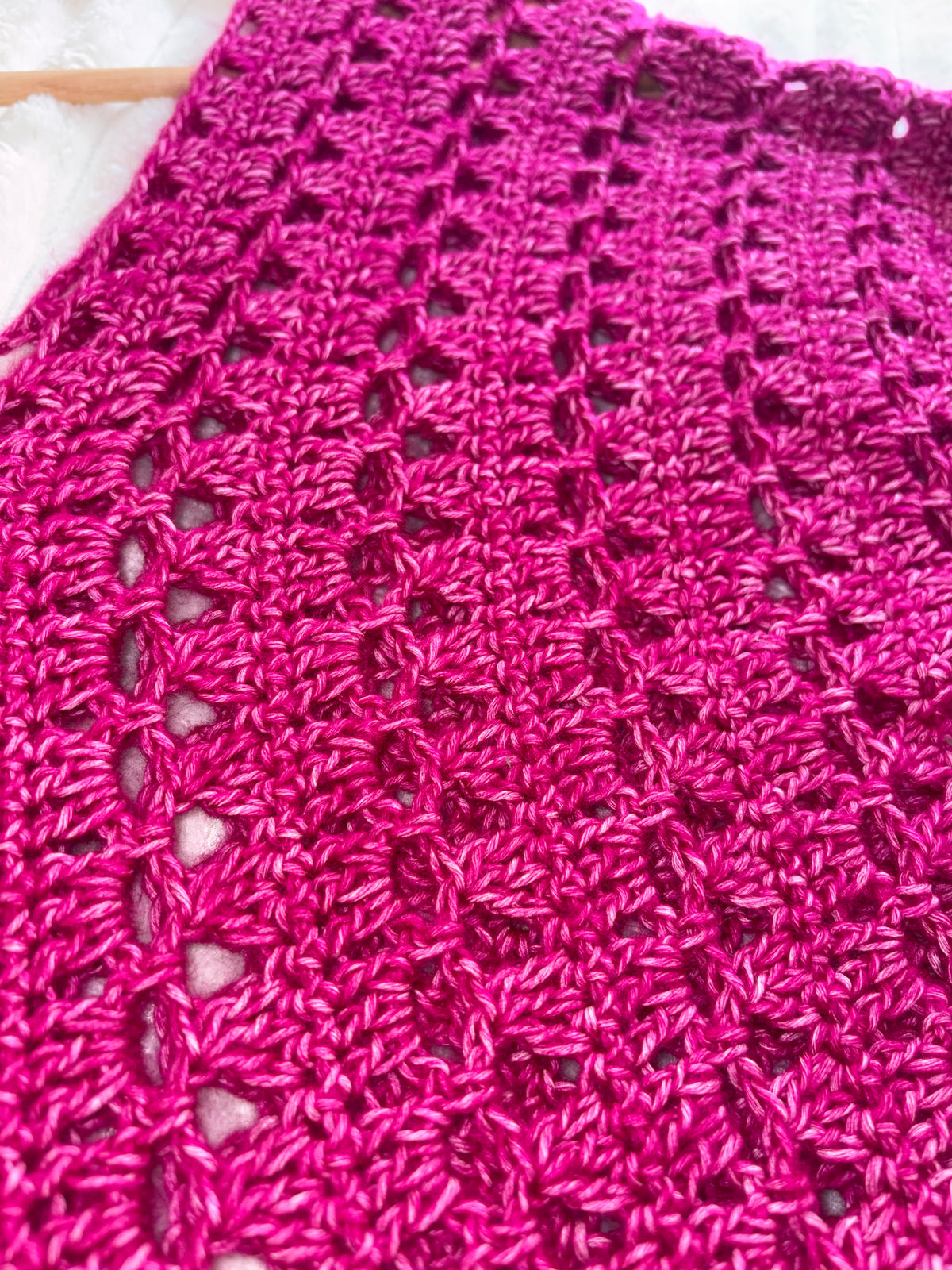 💖 Top Framboise - Fait main au crochet