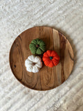 🎃 Lot de 3 citrouilles décoratives au crochet - Fait main