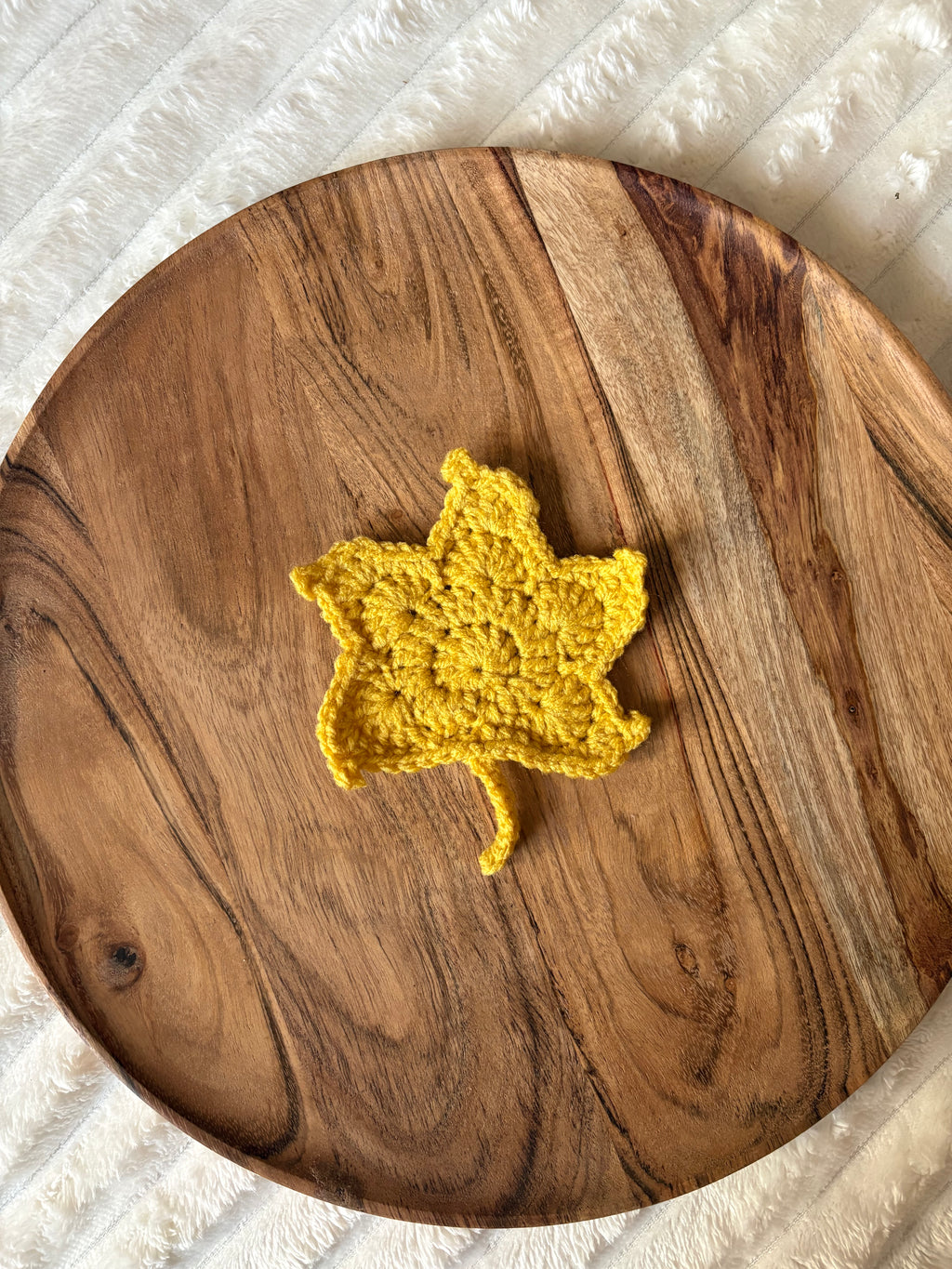 🍁 Lot de 3 grandes feuilles décoratives - Fait main au crochet