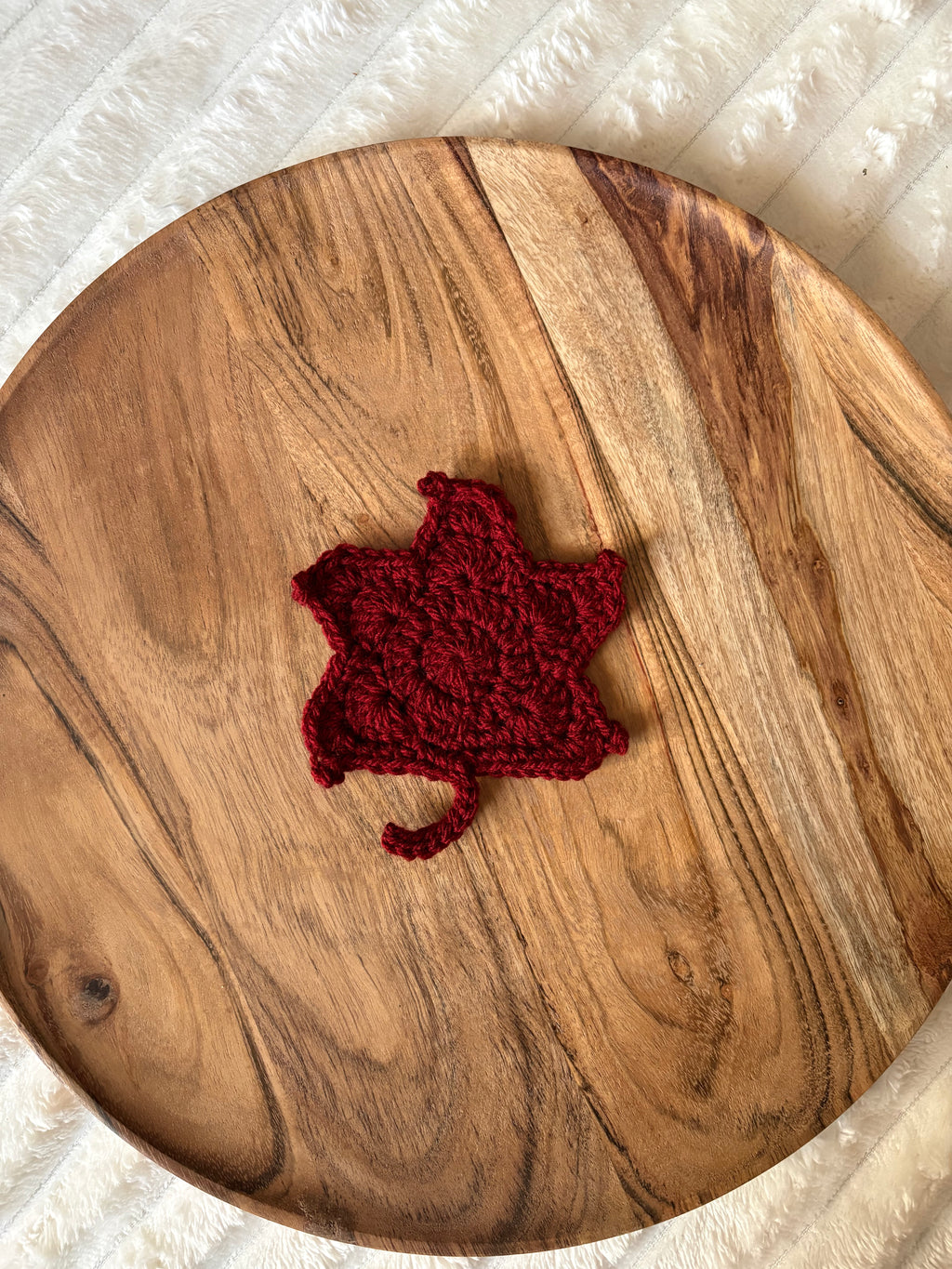 🍁 Lot de 3 grandes feuilles décoratives - Fait main au crochet