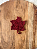 🍁 Petite feuille décorative - Fait main au crochet